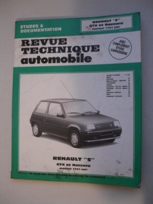 Revue Technique Automobile pour Renault 5 GTX et BACCARA